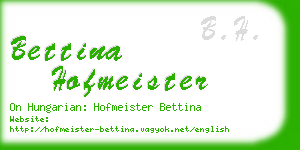 bettina hofmeister business card